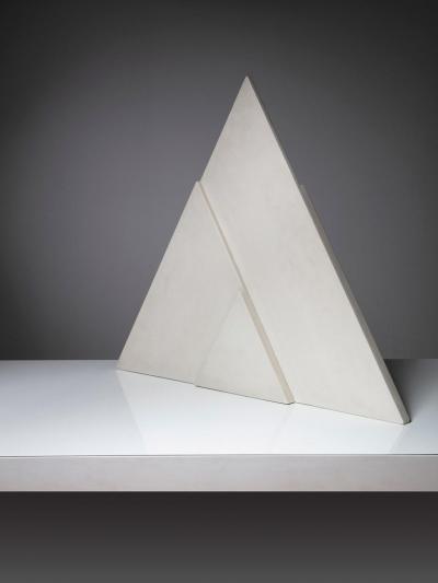 Italian 60s Geometric Wood Sculpture