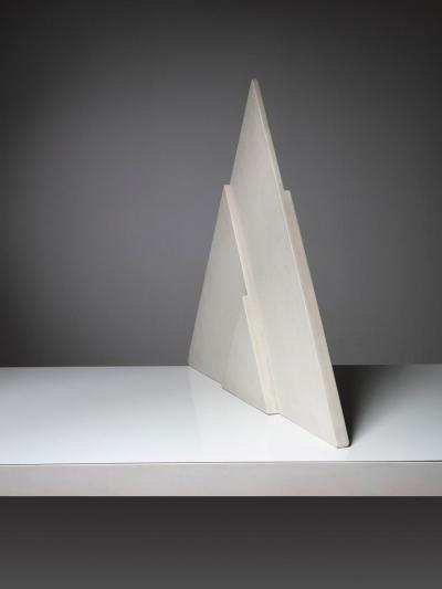 Italian 60s Geometric Wood Sculpture