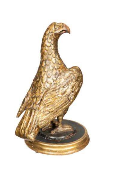Italian 8th Century Giltwood Figure Of An Eagle