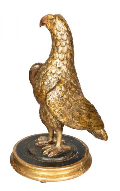 Italian 8th Century Giltwood Figure Of An Eagle