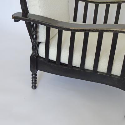 Italian Adjustable Wooden Lounge Chair Italy 1940s