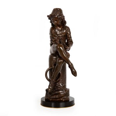 Italian Antique Bronze Sculpture of Christopher Columbus by Giulio Monteverde