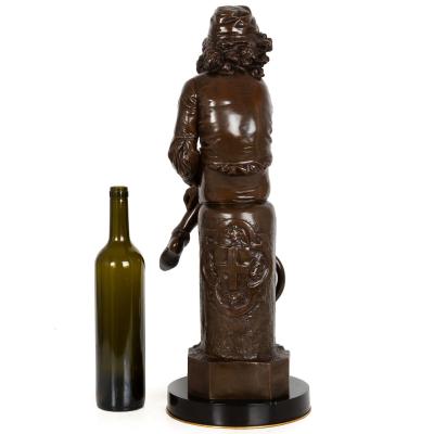 Italian Antique Bronze Sculpture of Christopher Columbus by Giulio Monteverde