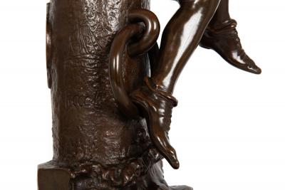 Italian Antique Bronze Sculpture of Christopher Columbus by Giulio Monteverde