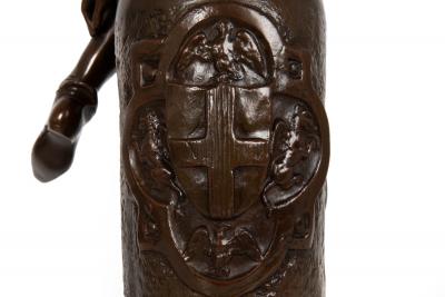 Italian Antique Bronze Sculpture of Christopher Columbus by Giulio Monteverde