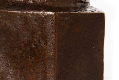 Italian Antique Bronze Sculpture of Christopher Columbus by Giulio Monteverde