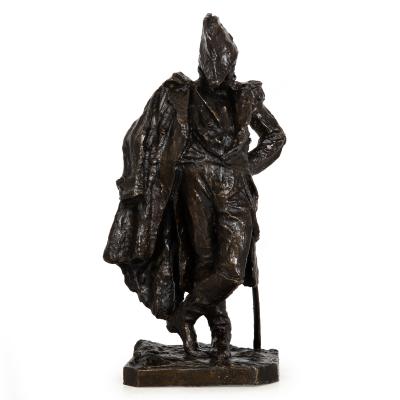 Italian Antique Bronze Sculpture of Marshall Ney by Giuseppe Grandi