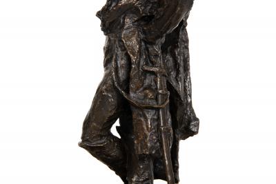 Italian Antique Bronze Sculpture of Marshall Ney by Giuseppe Grandi