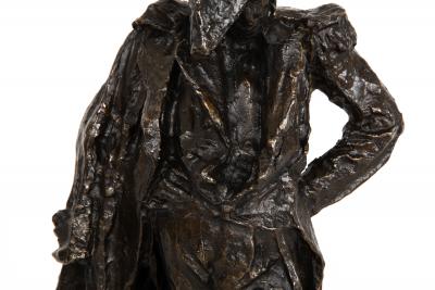 Italian Antique Bronze Sculpture of Marshall Ney by Giuseppe Grandi