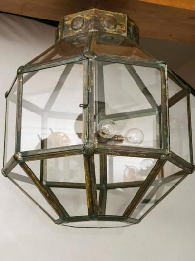 Italian Antiqued Brass Lantern Multiples Available