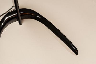 Italian Arc Shaped Black Floorlamp 1950s