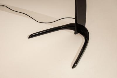 Italian Arc Shaped Black Floorlamp 1950s