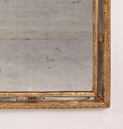 Italian Arched Paneled Giltwood Mirror circa 1820