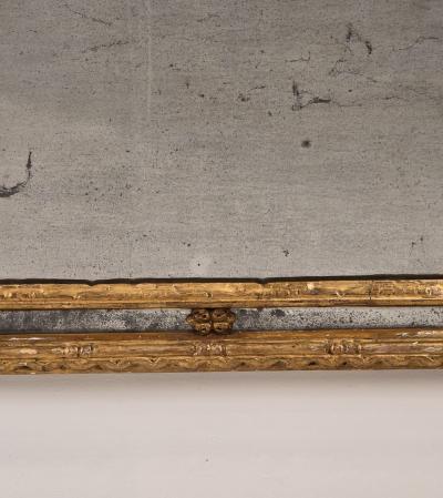 Italian Arched Paneled Giltwood Mirror circa 1820