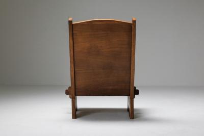 Italian Armchairs in Stained Beech 1940s