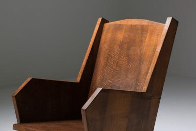 Italian Armchairs in Stained Beech 1940s