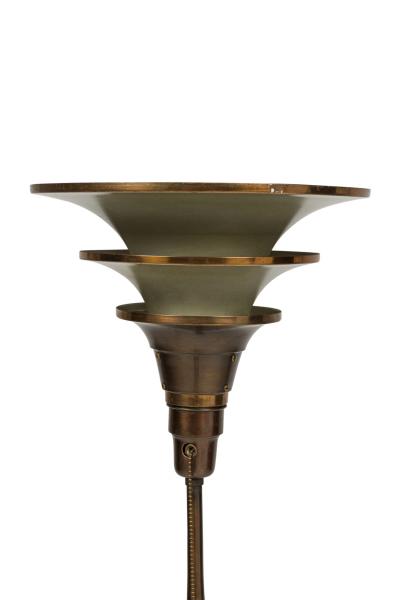 Italian Art Deco 3 Tier Torchiere Floor Lamp