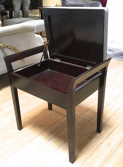 Italian Art Deco Charming Bench with a Folding Hidden Chest