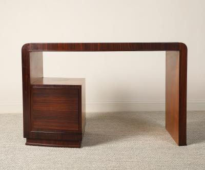 Italian Art Deco Curved Writing Desk circa 1930