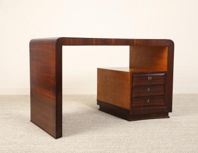 Italian Art Deco Curved Writing Desk circa 1930