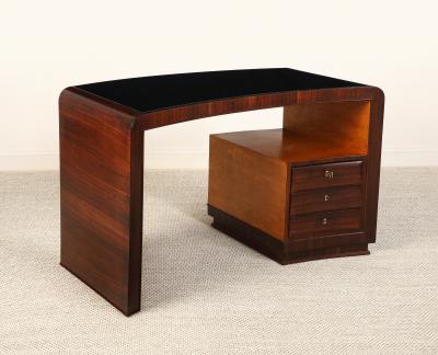 Italian Art Deco Curved Writing Desk circa 1930