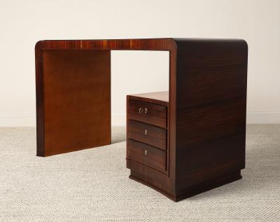 Italian Art Deco Curved Writing Desk circa 1930