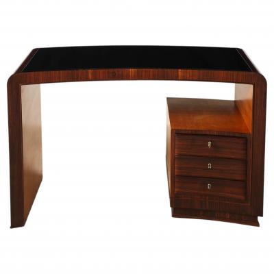 Italian Art Deco Curved Writing Desk circa 1930