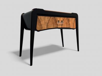 Italian Art Deco Ebonized Coffee or Support Table 1940s