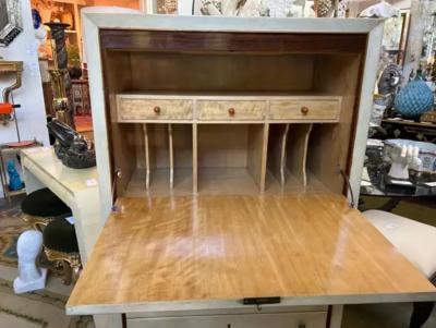 Italian Art Deco Goatskin Secretary