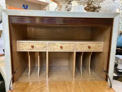 Italian Art Deco Goatskin Secretary
