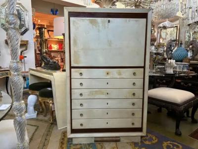 Italian Art Deco Goatskin Secretary