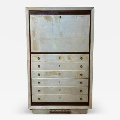 Italian Art Deco Goatskin Secretary