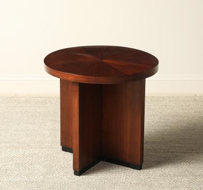 Italian Art Deco Mahogany Side Table circa 1930