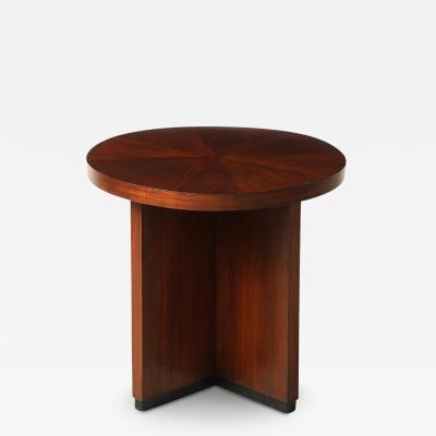 Italian Art Deco Mahogany Side Table circa 1930