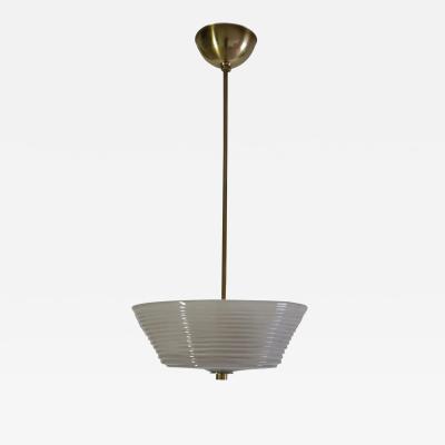 Italian Art Deco Murano Glass Chandelier Pendant Lamp by Barovier Toso 1940s