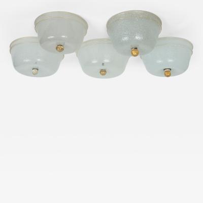 Italian Art Deco Pulegoso Flushmount 1940 s 5 Available