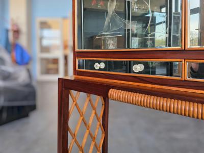 Italian Art Deco Rationalist Mirrored Sideboard or Cabinet Bar 1930s