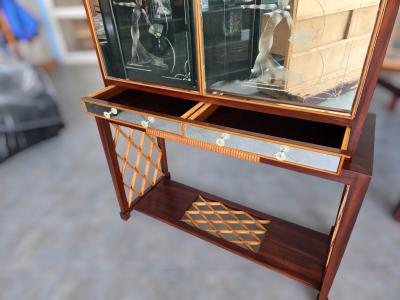Italian Art Deco Rationalist Mirrored Sideboard or Cabinet Bar 1930s