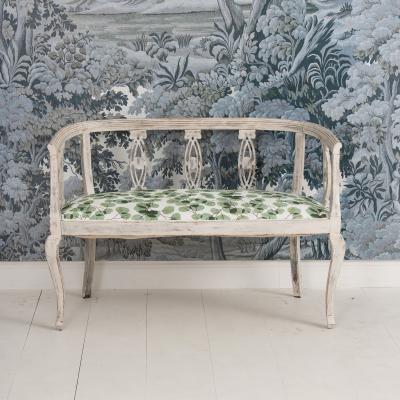 Italian Art Deco Settee Bench in Original Paint Circa 1920