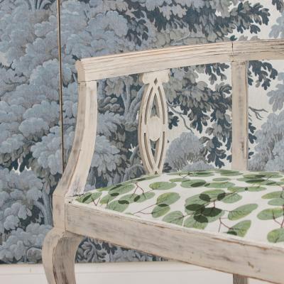 Italian Art Deco Settee Bench in Original Paint Circa 1920