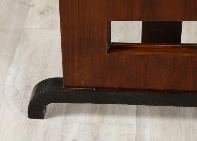 Italian Art Deco Vellum and Wood Console Table Italy circa 1940