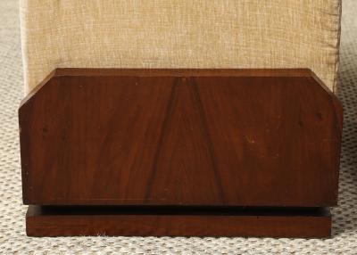 Italian Art Deco Walnut Foot Stool circa 1930