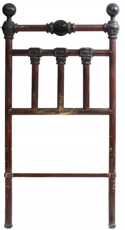 Italian Art Nouveau Iron and Bronze Double Bed 1900 Italy