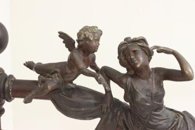 Italian Art Nouveau Iron and Bronze Double Bed 1900 Italy