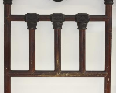 Italian Art Nouveau Iron and Bronze Double Bed 1900 Italy