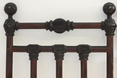 Italian Art Nouveau Iron and Bronze Double Bed 1900 Italy