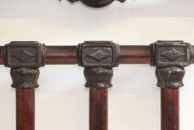 Italian Art Nouveau Iron and Bronze Double Bed 1900 Italy