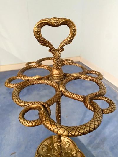 Italian Art Nouveau Liberty Brass Umbrella Stand 1930s