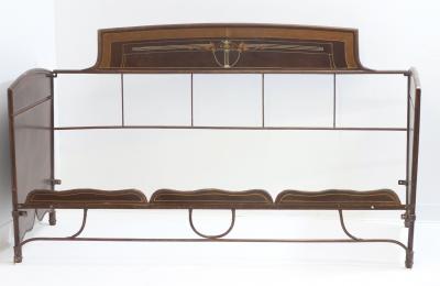 Italian Art Nouveau Painted Tin and Iron Day Bed 1900 Italy