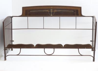 Italian Art Nouveau Painted Tin and Iron Day Bed 1900 Italy